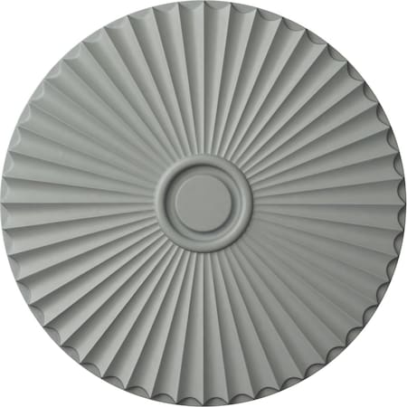 Ekena Millwork Shakuras Ceiling Medallion (For Canopies up to 5 1/2"), 29 1/2"OD x 2"P, Primed White CM30SH